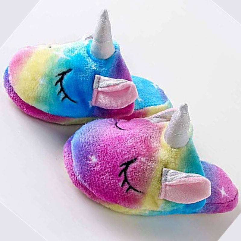 Unicorn Fuzzy Slippers for Boys and Girls