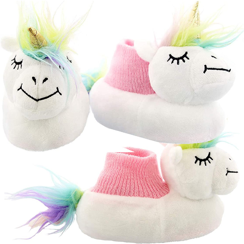 exclusive animal shape unicorn slippers for kids